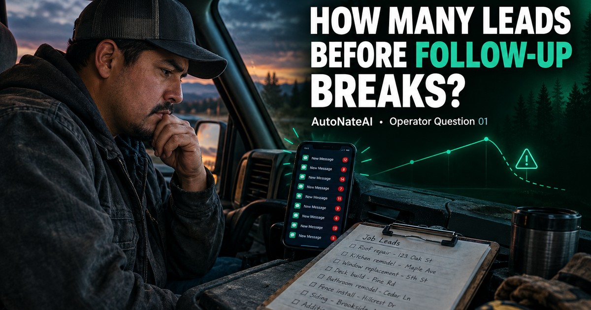 How Many Leads Can a Contractor Realistically Manage Before Follow-Up Starts Breaking?