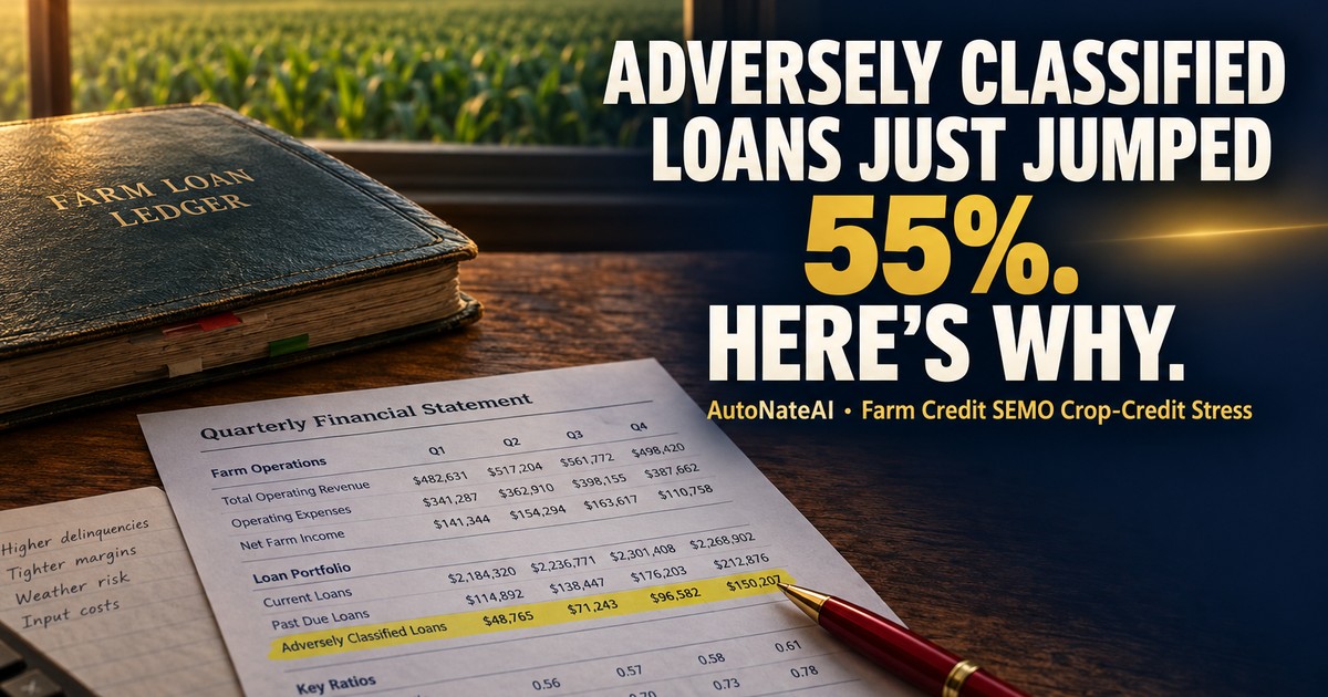 Farm Credit SEMO's Crop Loan Stress Is Rising. What Is Driving It?